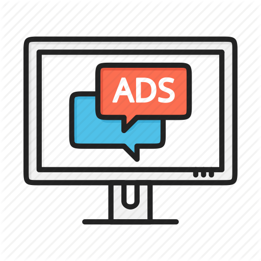 512x512 Ad, Ads, Advertising, Display, Messenger, Monitor Icon