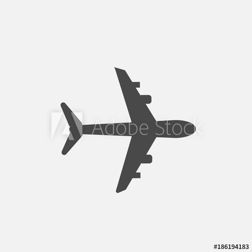500x500 Plane Flight Mode Icon Aeroplane Vector Gray