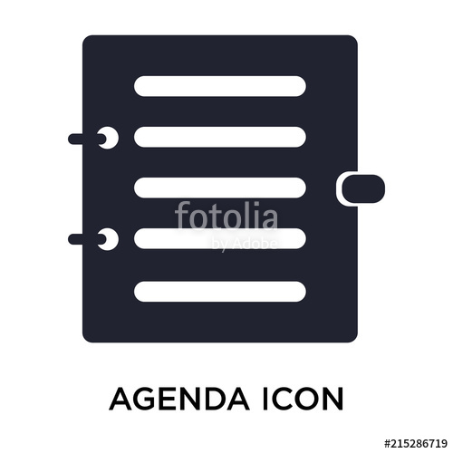 500x500 Agenda Icon On White Background Modern Icons Vector Illustration