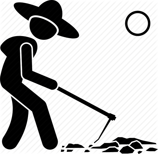 512x499 Agriculture, Farmer, Farming, Hoe, Worker Icon