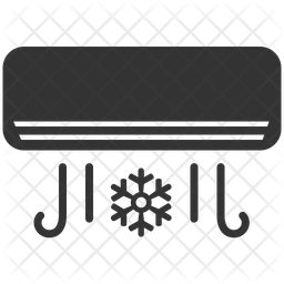 256x256 Air Conditioner Icon Of Glyph Style