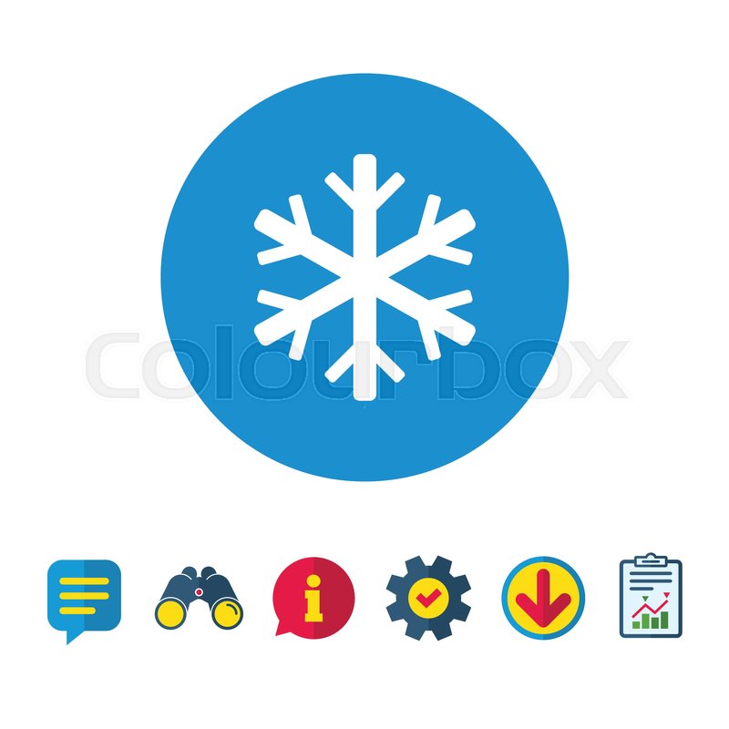 800x800 Snowflake Sign Icon Air Conditioning Stock Vector Colourbox