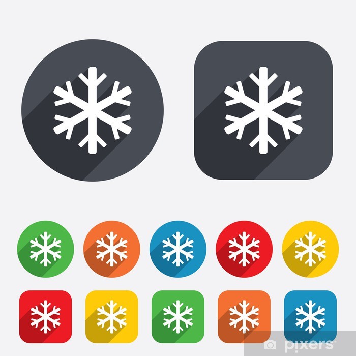 700x700 Snowflake Sign Icon Air Conditioning Symbol Wall Mural Pixers