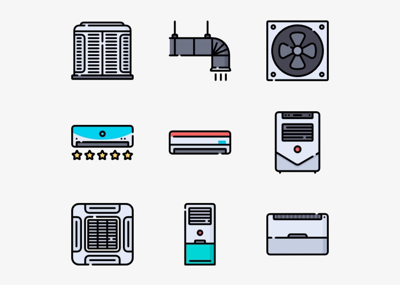 820x584 Air Conditioner Icons