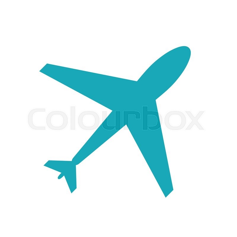 800x800 Web Icon Of Blue Airplane, Plane Stock Vector Colourbox