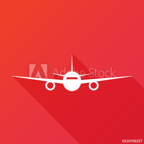 500x500 Airplane Vector Icon Aircraft Travel Sign Flight Transport