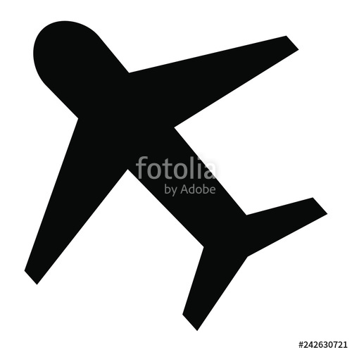 500x500 Plane Icon, Aircraft Vector Icon Stock Image And Royalty Free