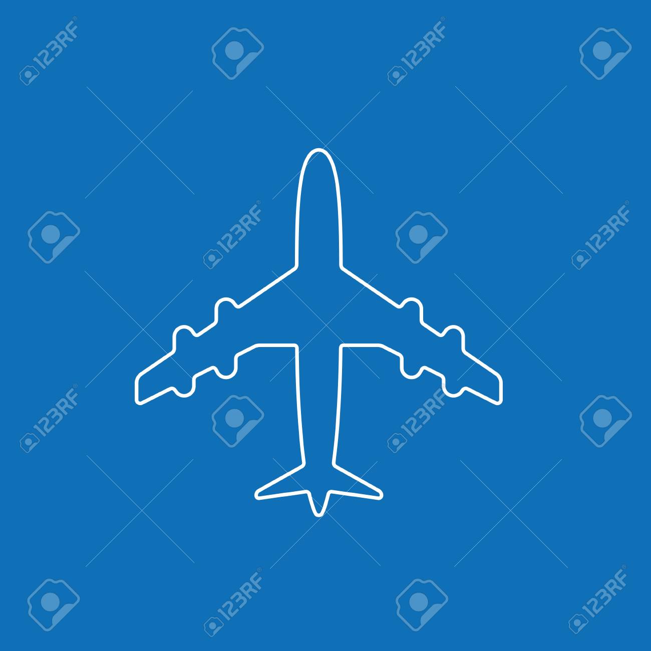 1300x1300 Airplane Transparent Blue Background