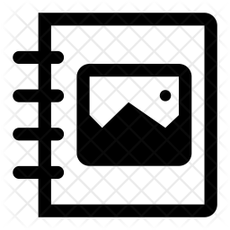 256x256 Photo Album Icon Of Glyph Style