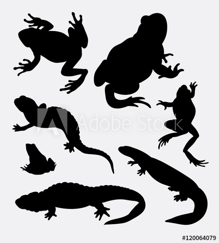 451x500 Amphibian And Reptilian Animal Silhouette Good Use For Symbol