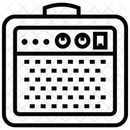 256x256 Guitar Amplifier Icon Of Line Style