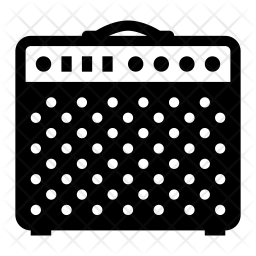 256x256 Guitar Amplifier Icon Of Glyph Style