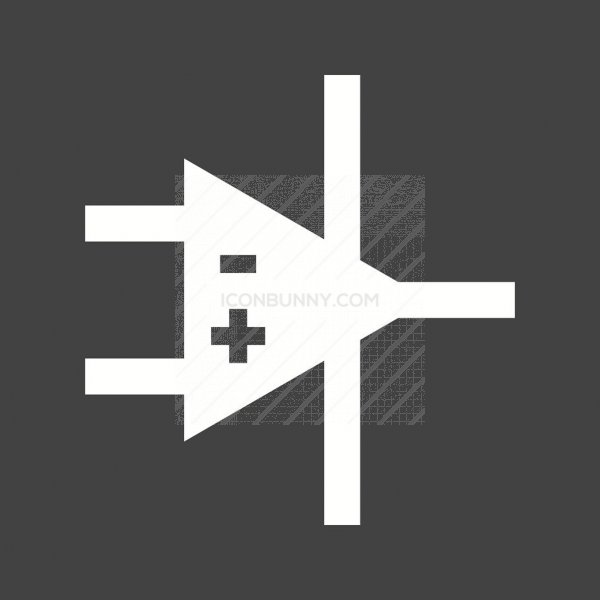 600x600 Operational Amplifier Glyph Inverted Icon