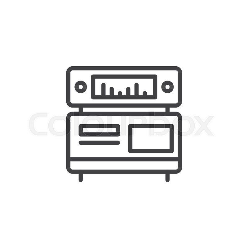 800x800 Retro Amplifier Outline Icon Linear Stock Vector Colourbox