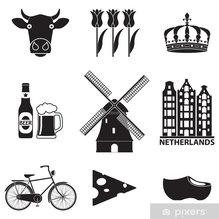 700x700 Netherlands Icon Set Isolated On White Background Holland