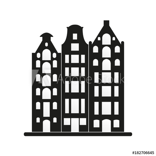 500x500 Old Buildings Icon Amsterdam, Holland, Netherlands Architecture