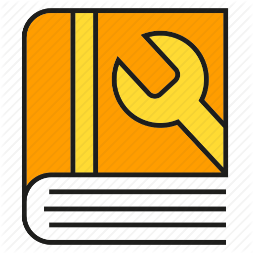 512x512 Guidebook, Handbook, Manual, Manual Book, Service, Tool, Wrench Icon