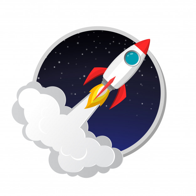 626x626 Space Rocket Launch Model Icon Vector Premium Download