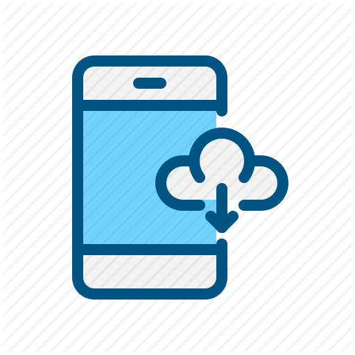 512x512 App, Data, Download, Downloading, Mobile, Smart Phone Icon