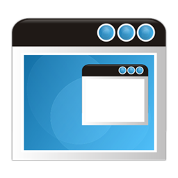 256x256 Application Icon Blue Bits Iconset Icojam