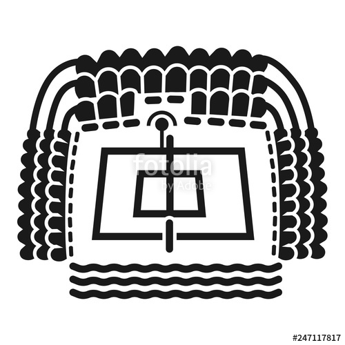 500x500 Beach Volleyball Arena Icon Simple Illustration Of Beach