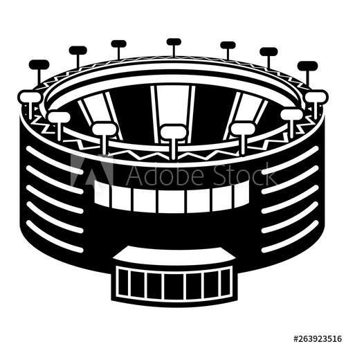 500x500 Round Sports Arena Icon Simple Illustration Of Round Sports Arena