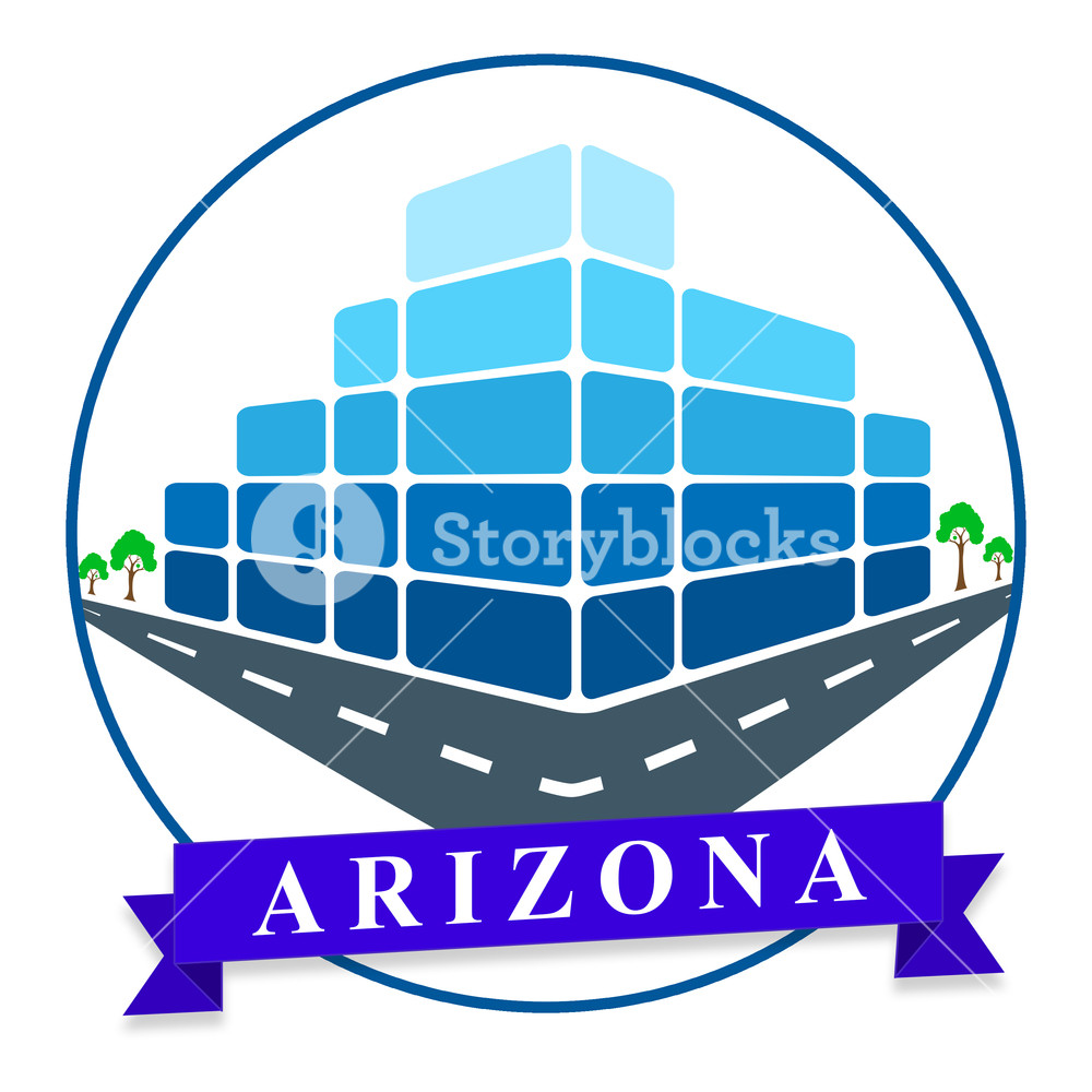 1000x1000 Arizona Property Icon Shows Real Estate Broker In Az United States
