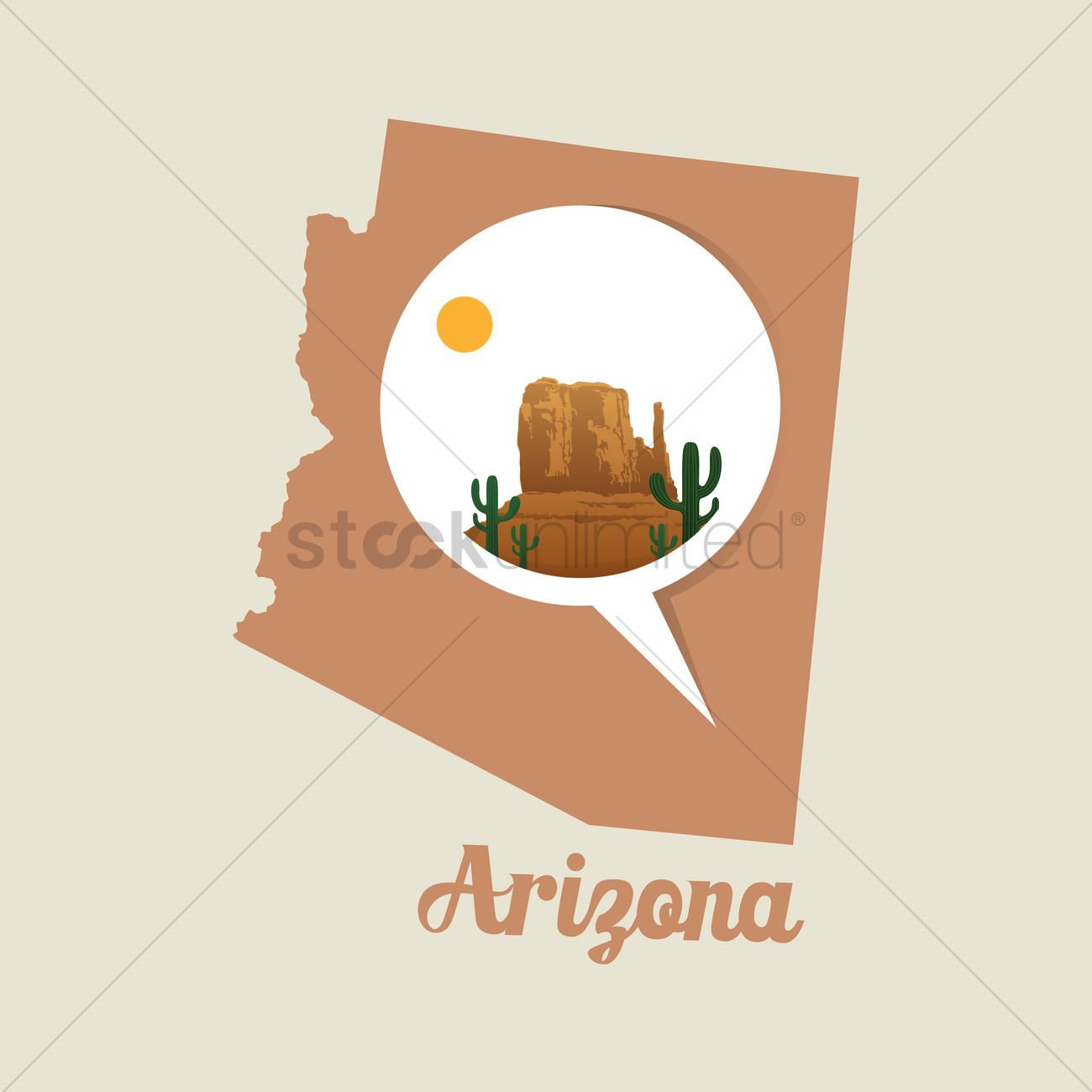 1300x1300 Arizona Map With Monument Valley Icon Vector Image