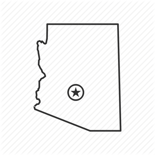 512x512 American State, Arizona, Capital, Geography, Map, Phoenix, State Icon