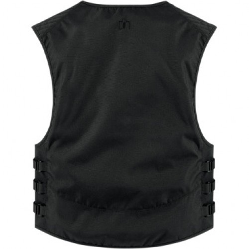 500x500 Icon Brigand Black Stealth Motorcycle Textile Vest With Removable