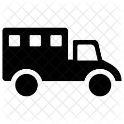 256x256 Army Truck Icon Of Glyph Style