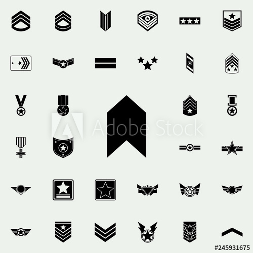 500x500 Military Rank Icon Army Icons Universal Set For Web And Mobile