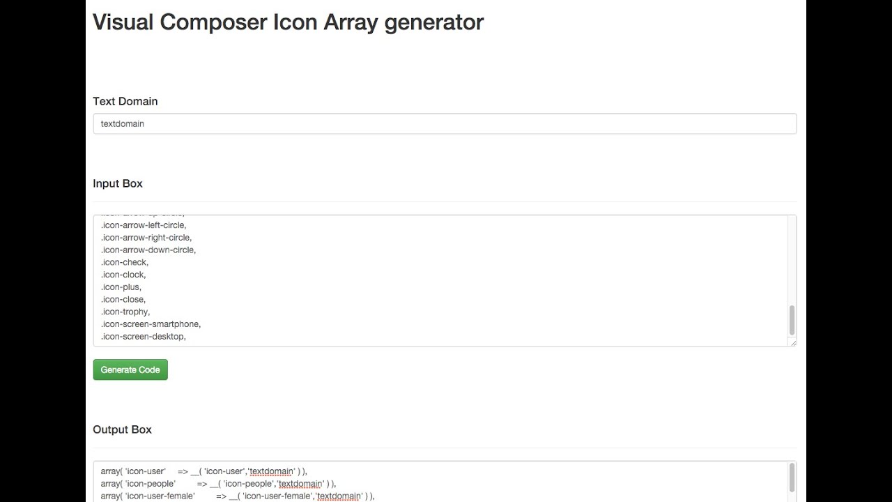 Visual Composer Icon Array Generator 1280x720 Visual Composer Icon Array Generator