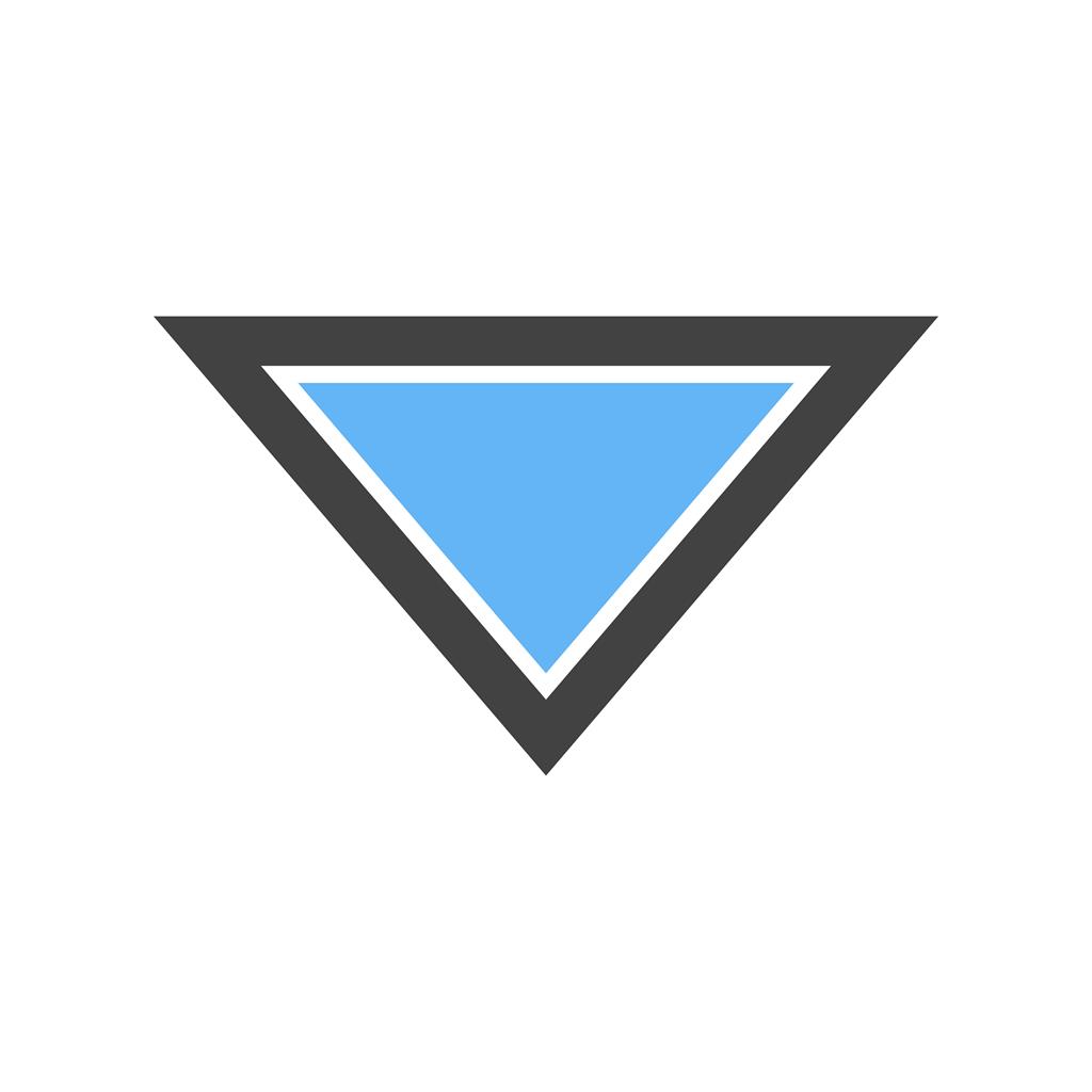 Triangle Arrow Down Blue Black Icon 1024x1024 Triangle Arrow Down Blue Black Icon