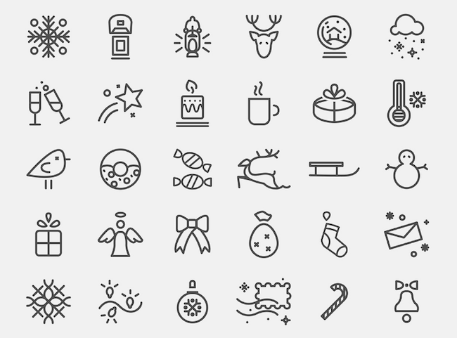 650x481 Winter And Holiday Inspired Icon Sets