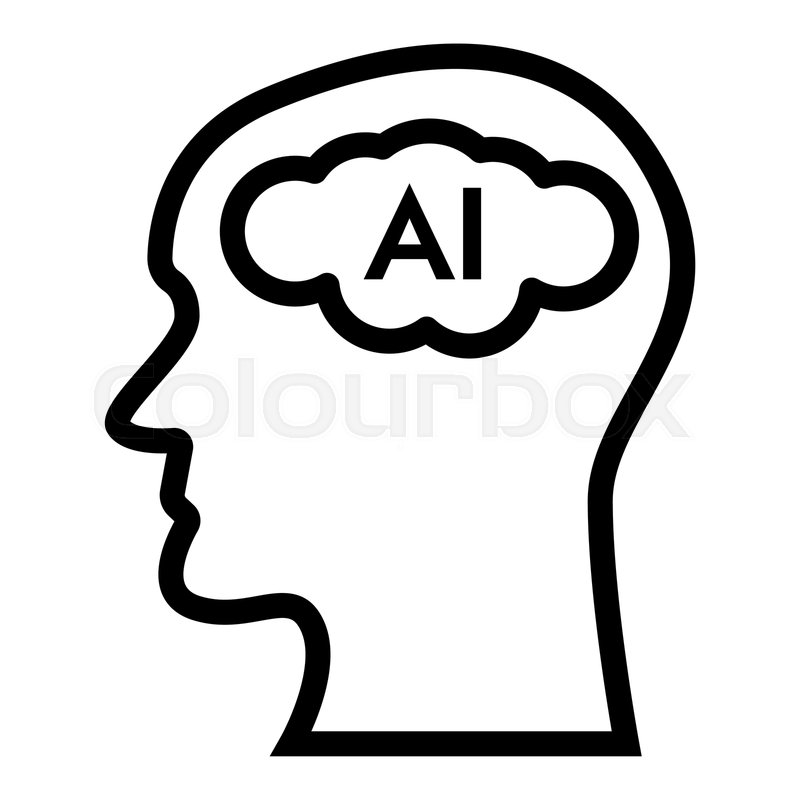 800x800 Man Profile Line Icon Artificial Stock Vector Colourbox