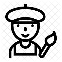 256x256 Artist Icon Of Line Style