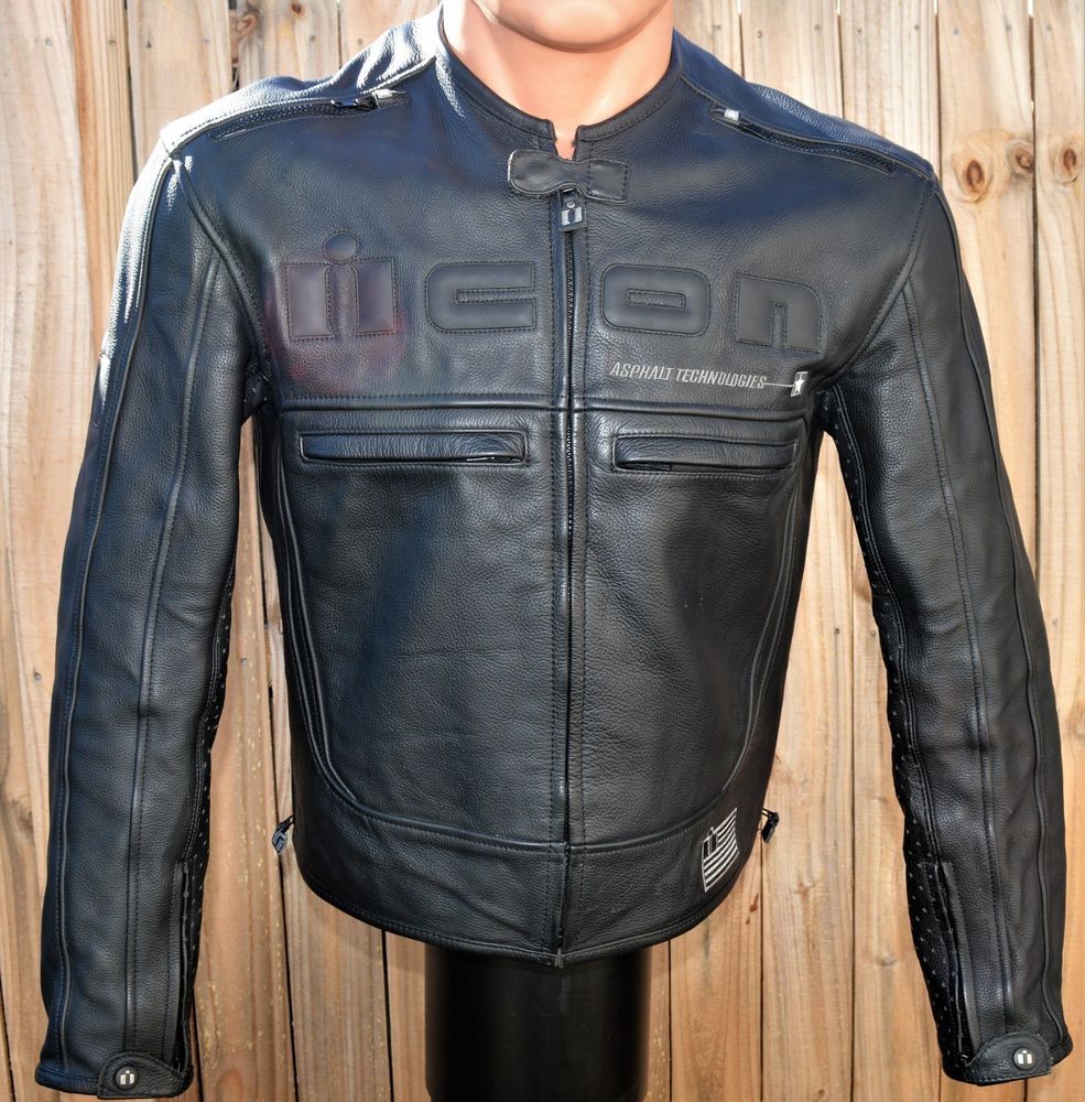 985x1000 Icon Motor Head Black Leather Jacket Asphalt Technologies