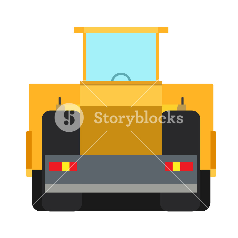 1000x1000 Road Roller Construction Equipment Vector Icon Machine Asphalt
