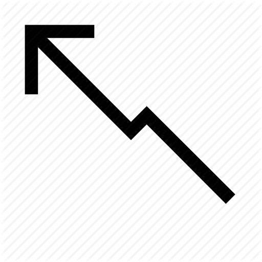 512x512 Arrow, Broken, Minimalist Icon