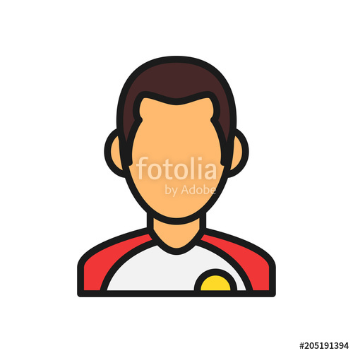 Football Player Icon Athlete Man Illustration Simple Outline 500x500 Football Player Icon Athlete Man Illustration Simple Outline