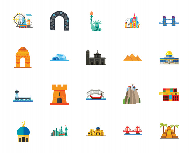 626x500 Attractions Icon Set Vector Premium Download