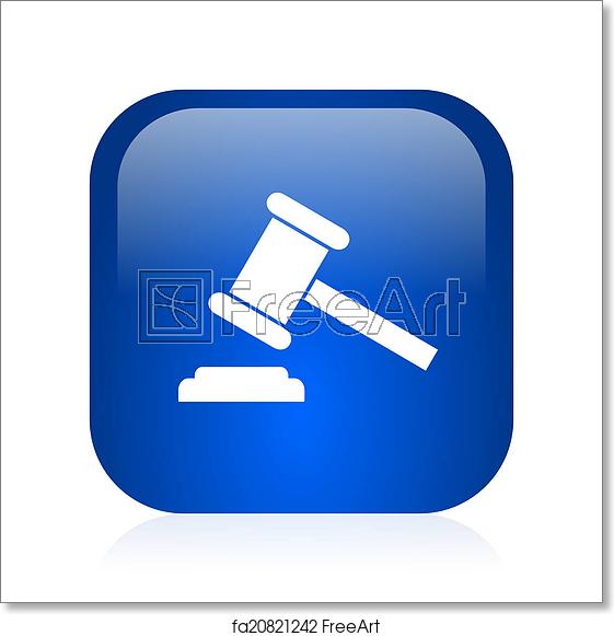 561x581 Free Art Print Of Auction Icon Blue Glossy Computer Icon