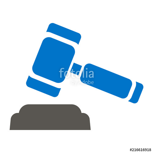 500x500 Judge's Gavel Vector Icon Auction Hammer Illustration Sentence