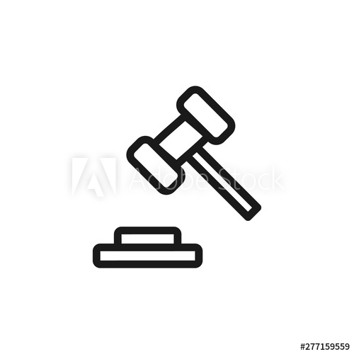 500x500 Judge Gavel Icon Auction Or Judge Hammer Icon Vector Illustration