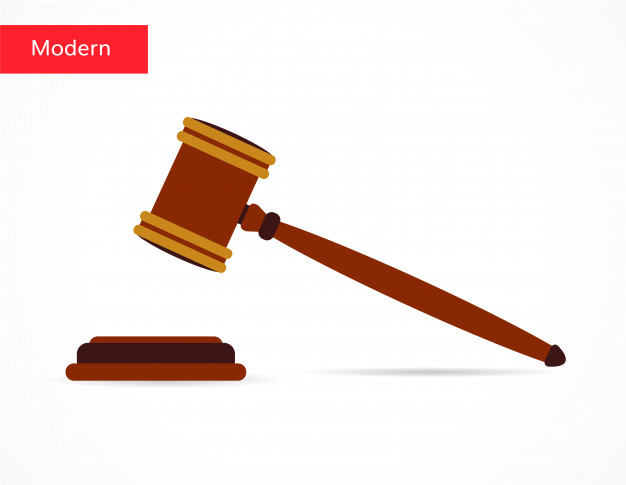 626x485 Justice Gavel Auction Icon Flat Style Vector Premium Download