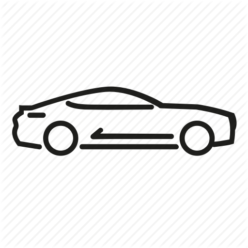 512x512 Auto, Automobile, Car, Line, Outline, Transport, Vehicle Icon