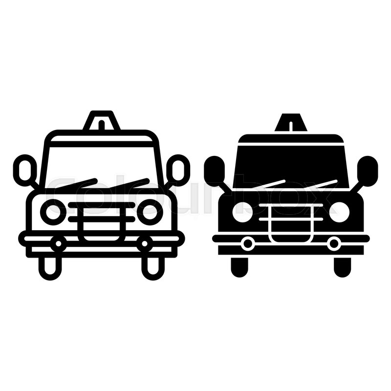 800x800 Old Police Car Line And Glyph Icon Stock Vector Colourbox