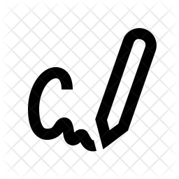 256x256 Autograph Icon Of Line Style