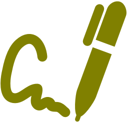 256x256 Free Olive Autograph Icon